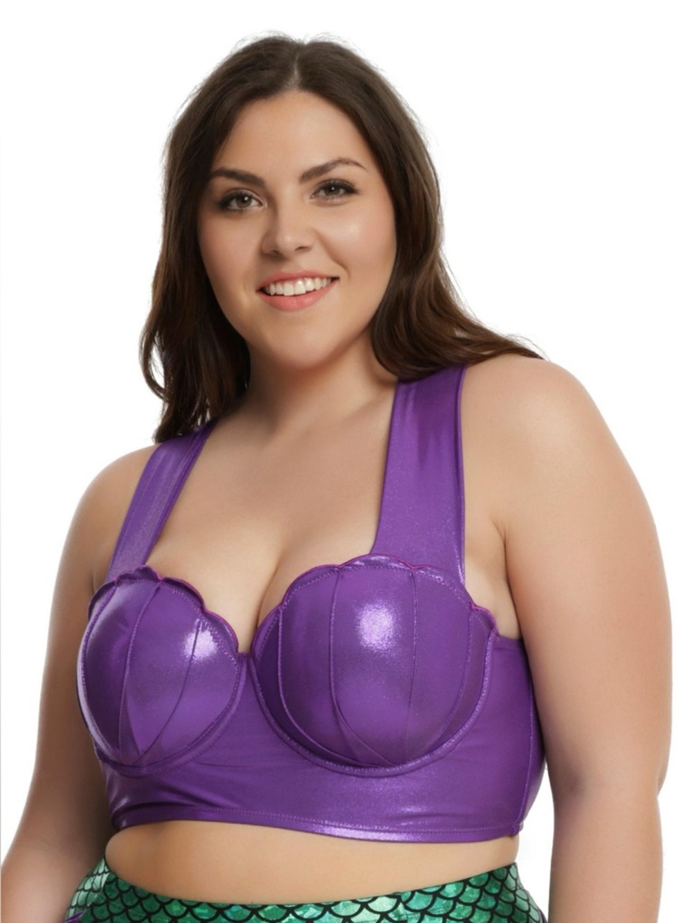 NWT Hot Topic 5X Disney Little Mermaid Ariel Swimsuit Swim Bikini Top Plus Size - Picture 7 of 8